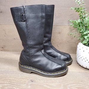 Vintage Made In England Dr. Martens Calf Boots With Side Zippers